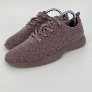 allbirds The Wool Runner Comfort Sneaker Merino Wool Purple Lace Up Womens Sz 7